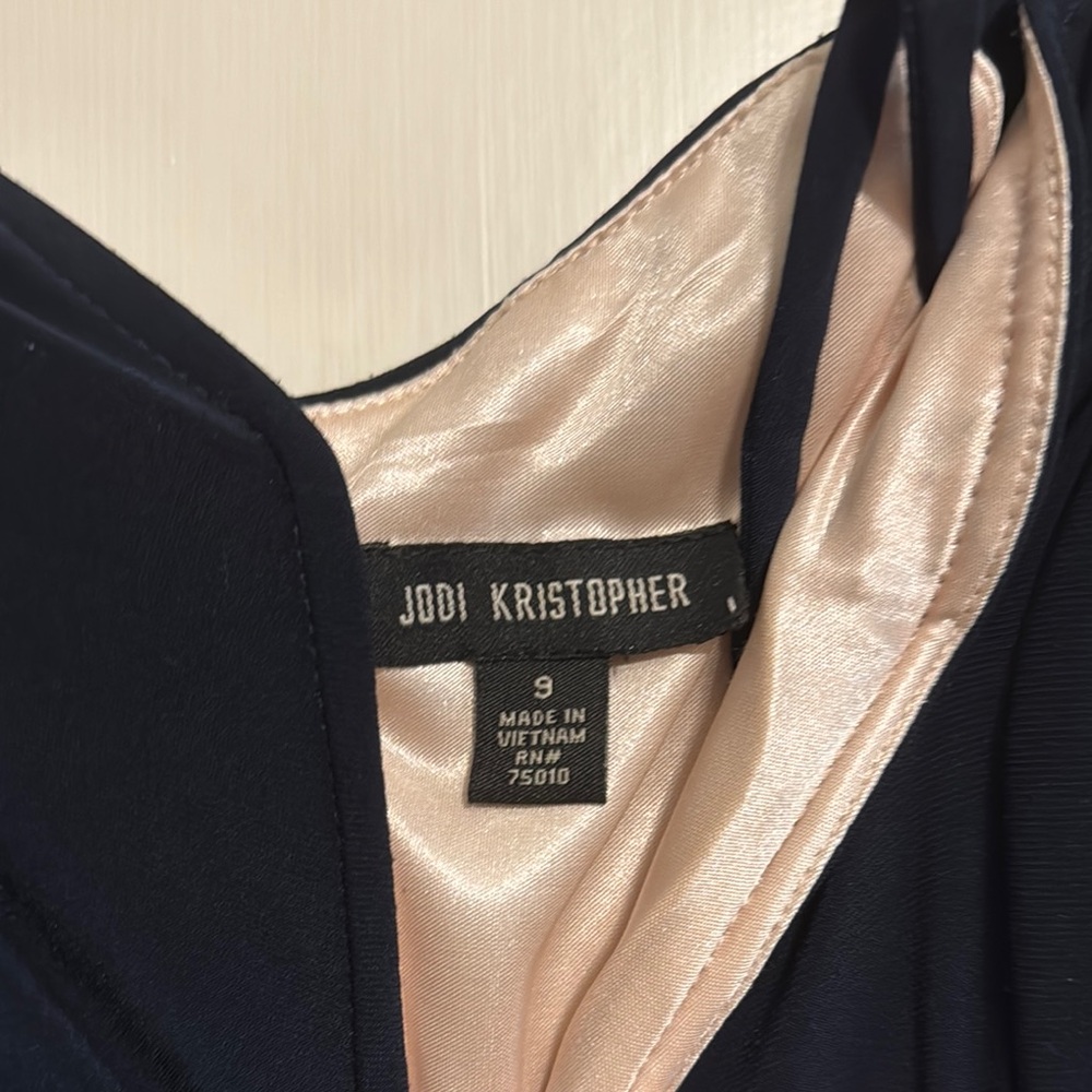 Jodi Kristopher Navy Blue Cocktail Dress - Picture 4 of 4